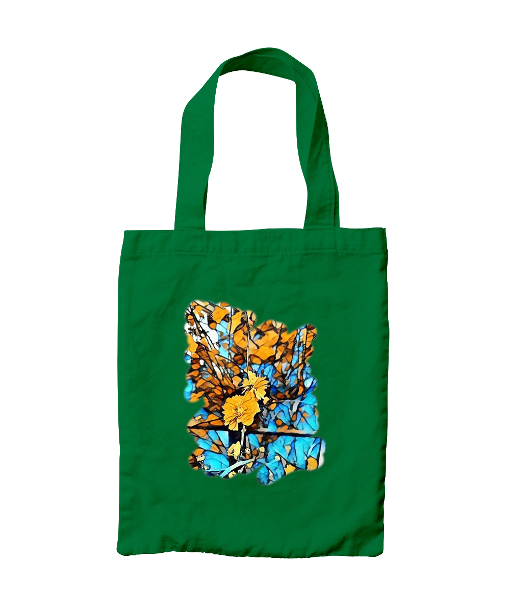 Жовті квіти на синьому фоні