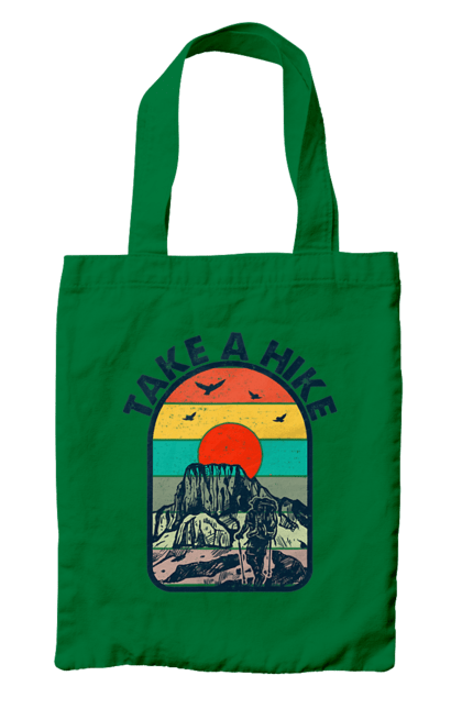 Bag with prints Take A Walk Climber, Mountains. Climber, hike, take a walk. 2070702