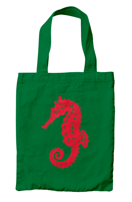 Сумка з принтом "Морський коник". Відпочинок, квіти, літні канікули, літо, море, морський коник, морські жителі. 2070702