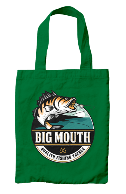 Bag with prints Fishing. Fish, fisherman, fisherman`s fork, fishing, hobby. 2070702