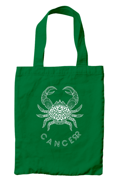 Bag with prints Zodiac Cancer. Cancer, constellation, horoscope, sign, zodiac, zodiac sign. 2070702
