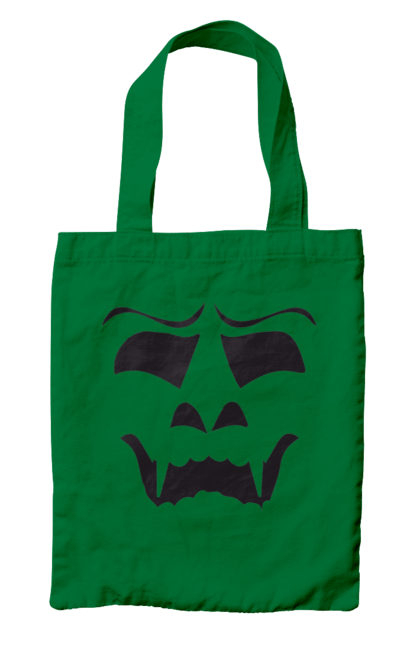 Bag with prints Halloween pumpkin face. Costume, halloween, holiday, october, october 31, pumpkin, scary, sweets, trick or treat. 2070702