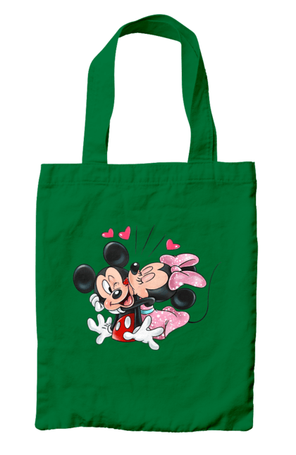 Сумка с принтом Микки Маус и Минни Маус. Mickey mouse, minnie mouse, дисней, микки, микки маус, минни маус, мультфильм. 2070702