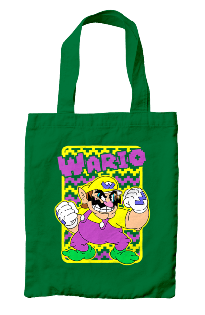 Сумка с принтом Братья Супер Марио Варио. Mario bros, nintendo, super mario bros, wario, братья супер марио, варио, игра, марио, персонаж. 2070702