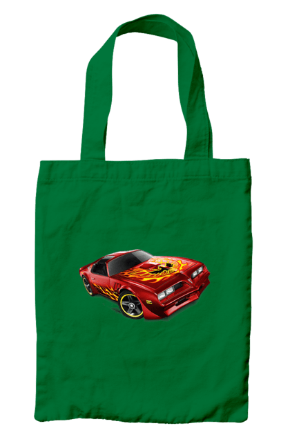 Сумка з принтом "Машина червона, швидкісна". Їзда, колеса, машина, швидкість. 2070702