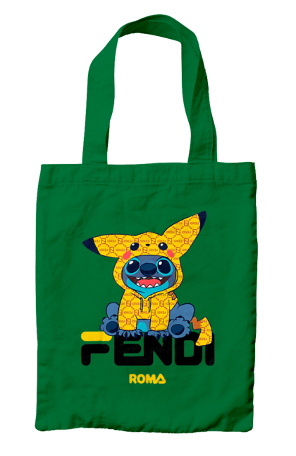 Сумка с принтом Fendi Стич. Fendi, stich, бренд, дом моды, италия, люкс, мода, стич, сумка, фенди. 2070702