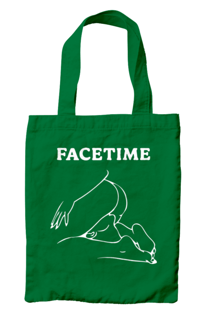 Сумка з принтом "Фейстайм". Вульгарна, гумор, прикольна, смішна, фейстайм. 2070702