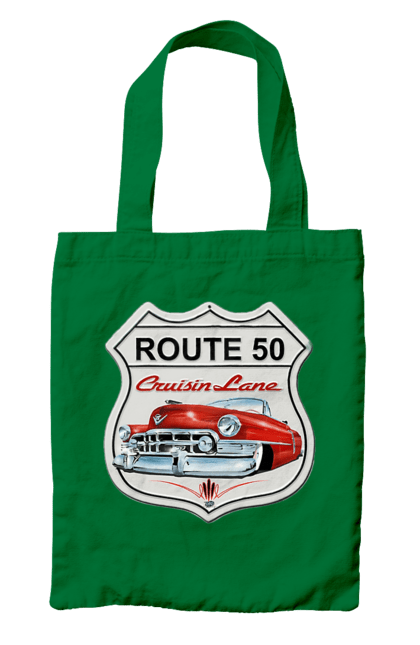 Сумка з принтом "Route 50". Байк, байкер, байкер клуб, брат, брати, брутал, гарячий асфальт, гарячий кінь, гарячий стрижень, дорога 50, дорога 66, дорога 80, дороги америки, дороги україни, жага швидкості, клуб байкерів, мотоцикл, мотоцикліст, справжній чоловік, чувак, швидкість. 2070702