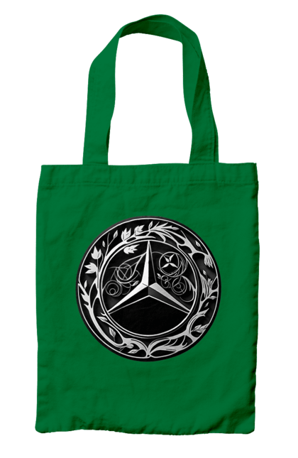 Сумка з принтом "Mercedes Benz Лого Арт". Авто, автомобіль, логотип мерседес, машини, мерс, мерседес. 2070702