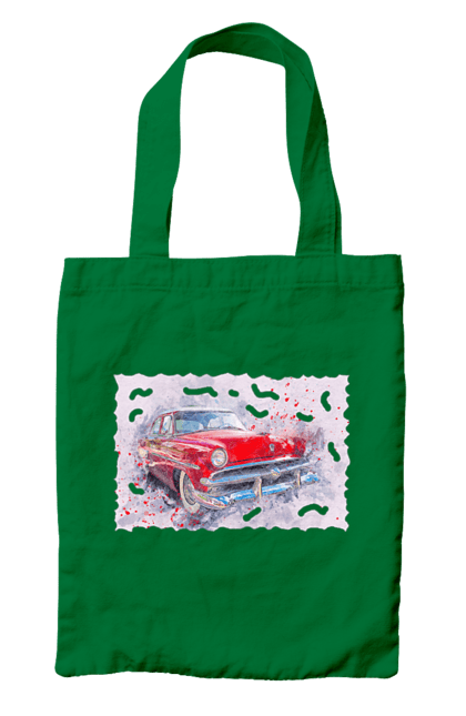 Bag with prints Car gas. Car, car gas, gas, road, victory, wheel. 2070702