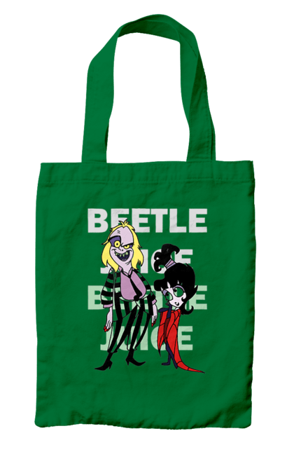 Bag with prints Beetlejuice. Beetlejuice, comedy, ghost, horror, movie, tim burton, warner bros. 2070702