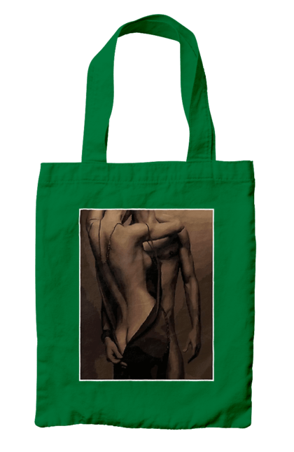 Bag with prints Intrigue. Delight, intrigue, love, man and woman, reciprocity, sex. 2070702