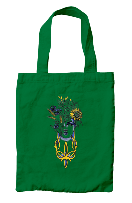 Сумка з принтом "Українка". Жінка, соняшник, українка. 2070702