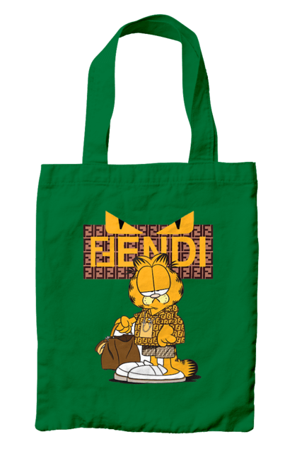 Сумка с принтом Fendi Гарфилд. Fendi, garfield, бренд, гарфилд, дом моды, италия, люкс, мода, сумка, фенди. 2070702