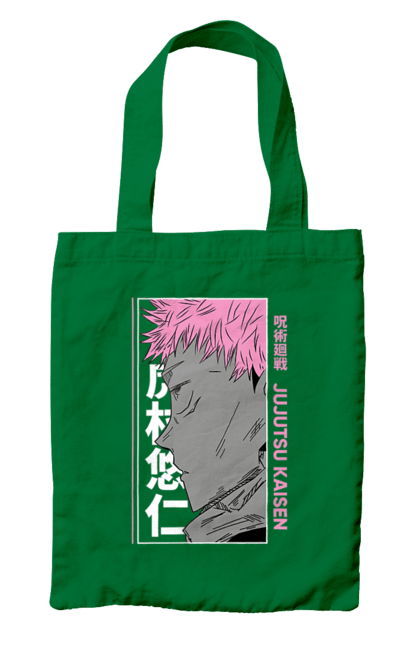 Сумка с принтом Магическая битва. Anime, jujutsu kaisen, manga, аниме, итадори, магическая битва, манга, мистика, сукуна, тёмное фэнтези. 2070702