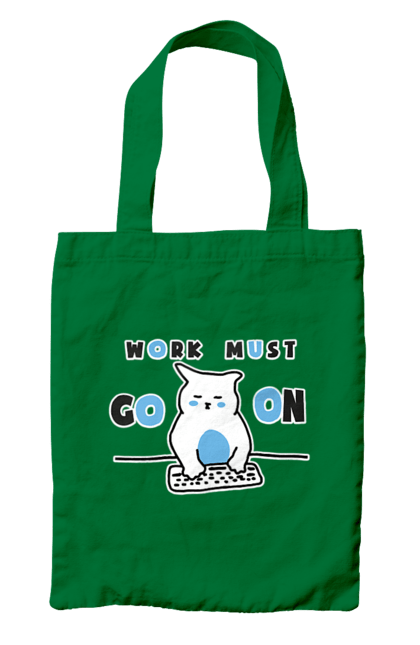 Сумка з принтом "Робота не вовк". Айті, кіт, коти, котики, робота. 2070702