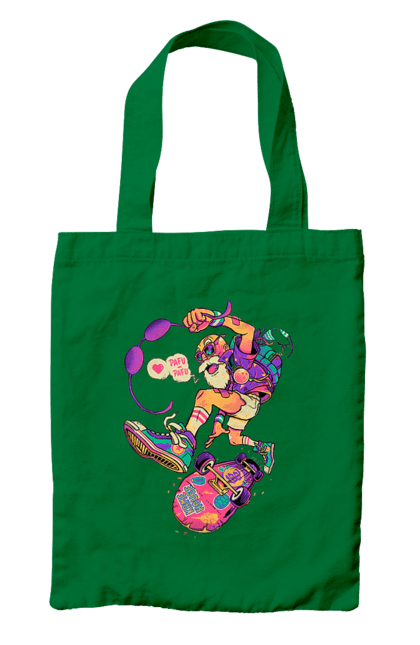 Сумка з принтом "Дід на хвилі". Будь молодим, вогонь, ганяй, грай, дід та скейт, драйв, крутий дід, молодість у душі, спорт, старість. 2070702