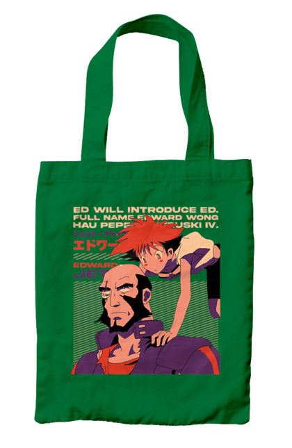 Bag with prints Cowboy Bebop Jet and Ed. Anime, cowboy bebop, edward, jet, jet black. 2070702