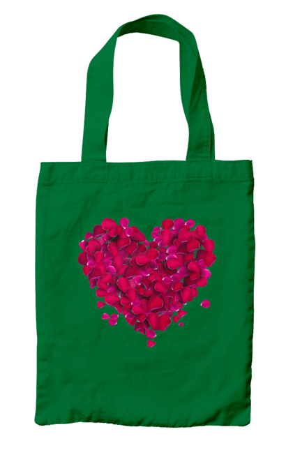 Сумка з принтом "Серце З Пелюсток Троянди". Пелюстки, серце, троянда. 2070702