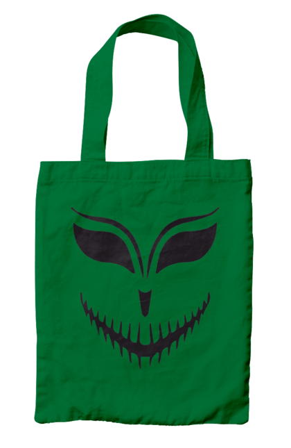 Bag with prints Halloween pumpkin face. Costume, halloween, holiday, october, october 31, pumpkin, scary, sweets, trick or treat. 2070702