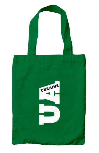 Bag with prints Ukraine. Abbreviation, emblem, home, inscription, logotype, text, ukraine. 2070702