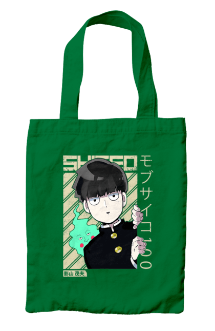 Bag with prints Mob Psycho 100. Anime, manga, mob, mob psycho 100, shigeo kageyama. 2070702