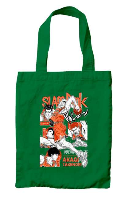 Bag with prints Slam Dunk Takenori Akagi. Anime, basketball, comedy, manga, school, shonen, slam dunk, sports anime, takenori akagi. 2070702