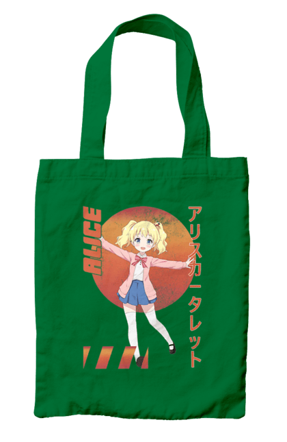 Bag with prints Kiniro Mosaic Alice Cartelet. Alice, alice cartelet, anime, gold mosaic, kiniro mosaic, kinmoza, manga. 2070702