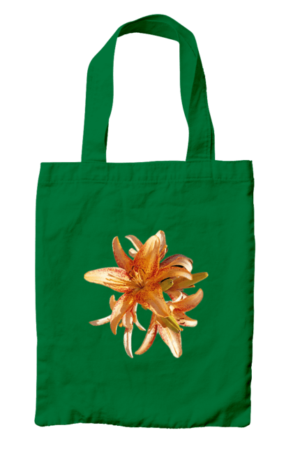 Сумка з принтом "Оранжева лілія". Квітка, краса, лілія, оранжевий, помаранчевий, природа, сонячний. 2070702