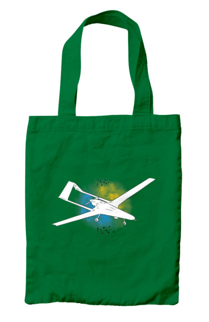 Bag with prints Bayraktar. Aquarelle, bayraktar, glory, sky, ukraine. 2070702