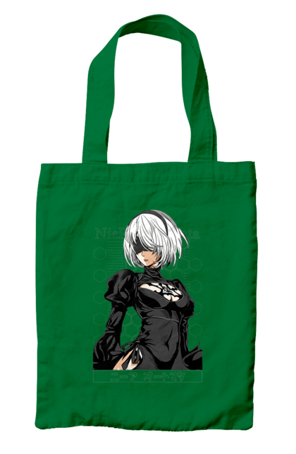 Bag with prints Nier: Automata 2B. Character, executioner, game, nier: automata, platinum games, video game, yorha. 2070702