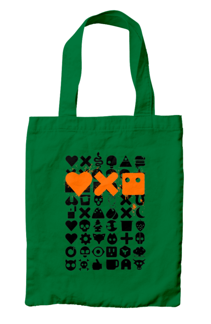 Сумка з принтом "Роботизація". Robot, життя роботів, код, код машин, кохання машин, любов роботів, роботи та кохання, роботи у житті, роботизоване кохання. 2070702