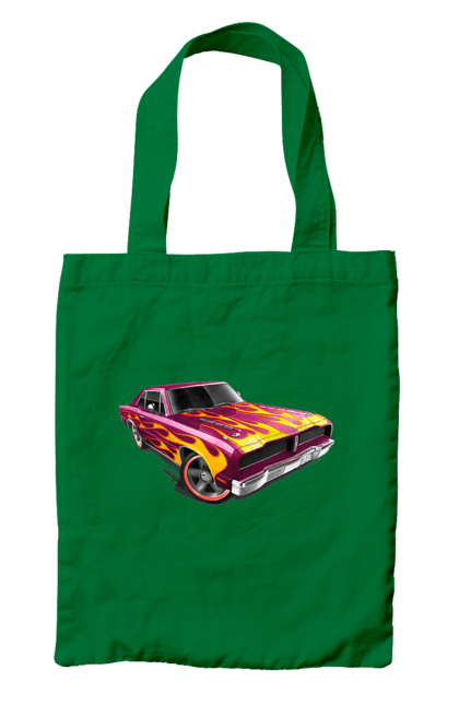 Сумка з принтом "Машина вогонь". Їзда, машина, швидкість. 2070702