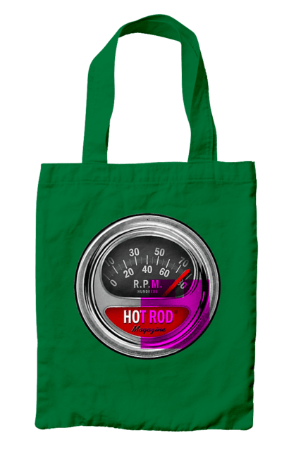 Bag with prints Hot rod. Bike, biker, biker club, bikers club, brother, brutal, dude, hot asphalt, hot horse, hot rod, motorcycle, motorcyclist, real man, road 50, road 66, road 80, roads of america, roads of ukraine, roads we choose, speed, take, thirst for speed. 2070702