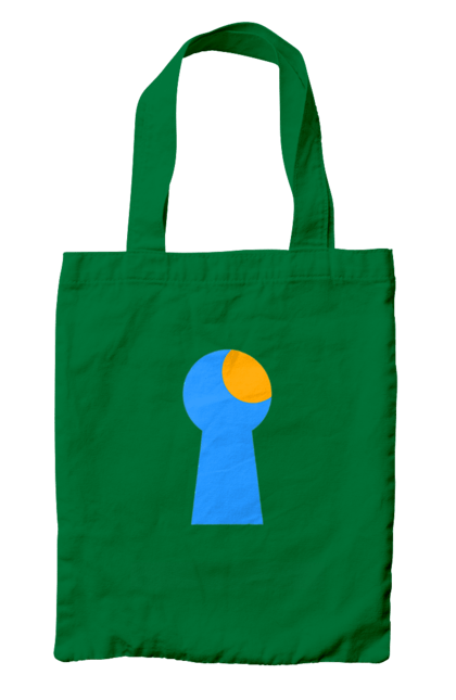 Сумка з принтом "Замочная скважина". Відчини двері, двері, замок, ключ, свердловина, світло крізь, цікавість, щілина. 2070702