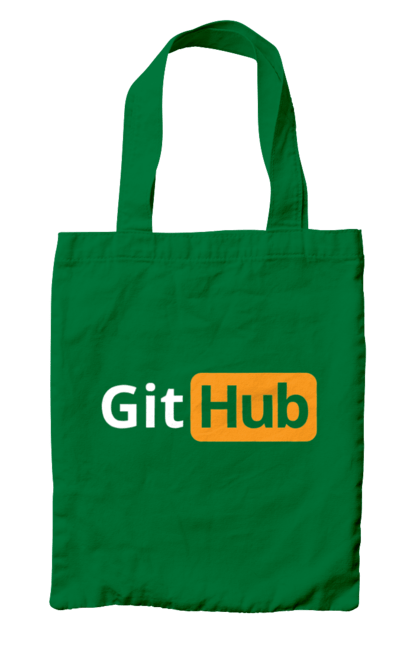 Сумка з принтом "Гіт Хаб". Айті, айтішник, гіт хаб, для айтішника, для програміста, подарунок айтішнику, подарунок програмісту, програміст, розробник. 2070702