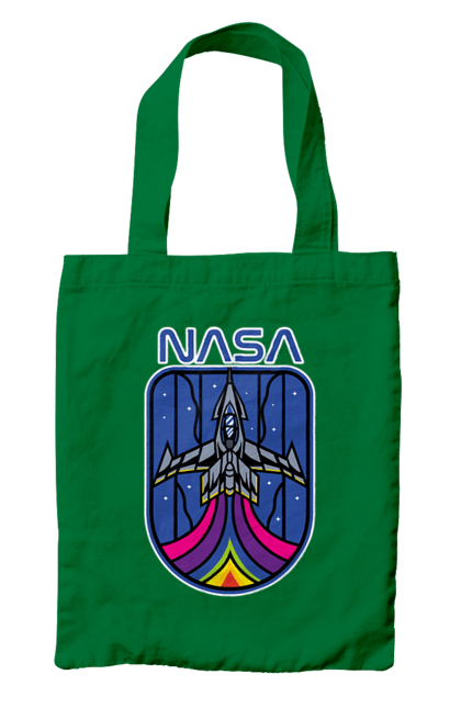 Bag with prints NASA. Aeronautics, astronautics, aviation, nasa, research, rocket, science, space, technologies, usa. 2070702