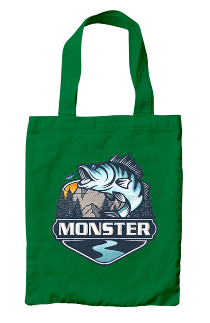 Сумка з принтом "Рибалка". Монстер, рибак, рибалка, хоббі. 2070702