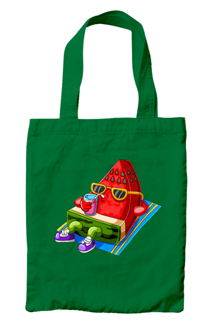 Сумка з принтом "Кавун П'є Коктейль". Кавун, коктейль, літо. 2070702