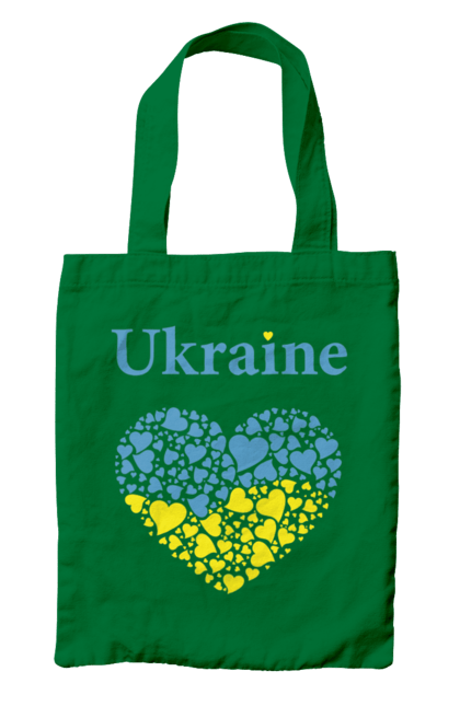 Bag with prints Ukraine Heart. Flag, heart, ukraine. 2070702