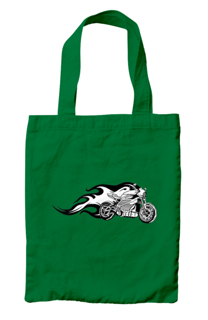 Сумка з принтом "Мотоцикл Вогонь". Мото, мотоцикл, огонь. 2070702