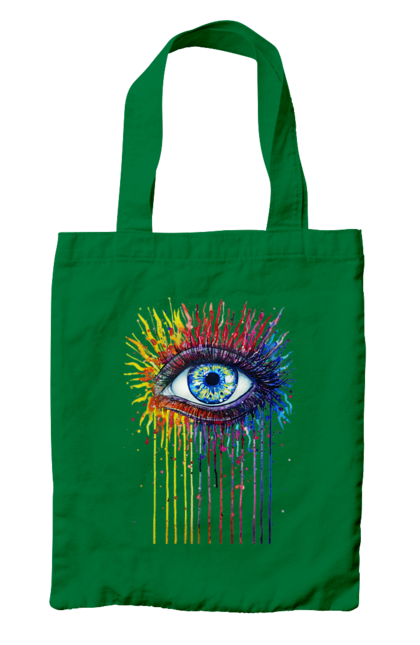 Сумка з принтом "Барвисто Тече Око". Очей, фарби. 2070702