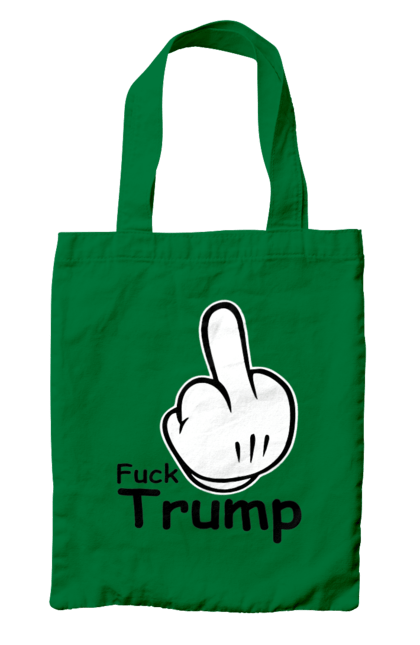 Сумка з принтом "До біса Трампа". America, fuck, trump, usa, америка, до біса, президент, сша, трамп. 2070702