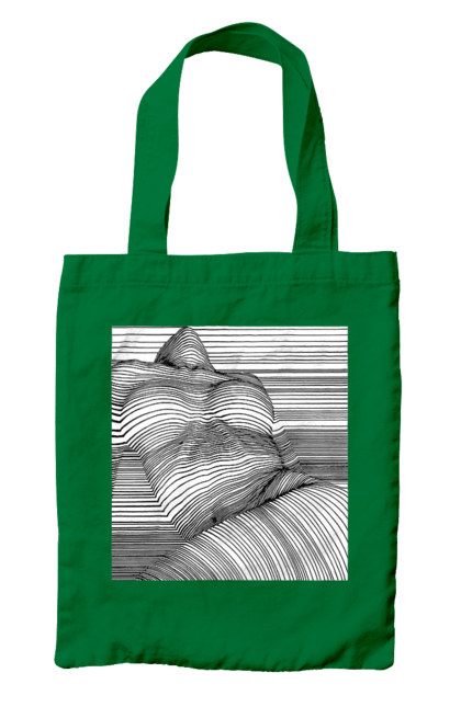 Сумка з принтом "Дівчина В Смужку". Гола, сиськи. 2070702