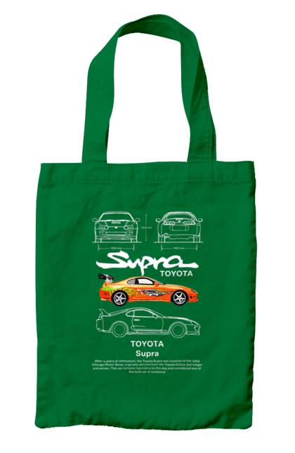 Сумка з принтом "Toyota Supra". Supra, toyota, toyota supra, авто, автомобіль, спортивна машина, спорткар, тойота, японія. 2070702