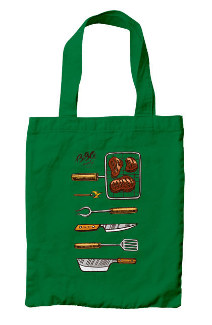 Сумка з принтом "Барбекю Паті". Барбекю, м`ясо, смажити. 2070702