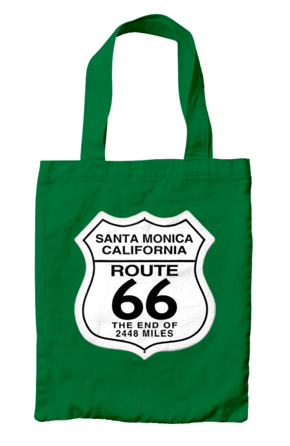 Сумка з принтом "Route 66". Байк, байкер, байкер клуб, брат, брати, брутал, гарячий асфальт, гарячий кінь, гарячий стрижень, дорога 50, дорога 66, дорога 80, дороги америки, дороги україни, жага швидкості, клуб байкерів, мотоцикл, мотоцикліст, справжній чоловік, чувак, швидкість. 2070702