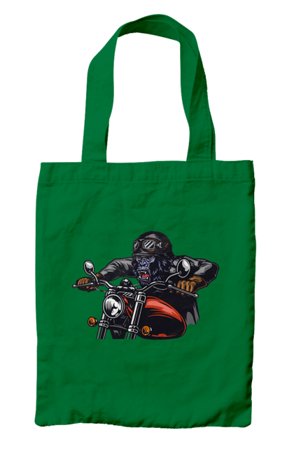 Сумка з принтом "Горила На Мопеді". Горила, мопед, швидкість. 2070702