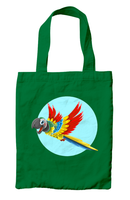 Bag with prints Parrot. Cockatoo, colored parrot, colorful parrot, flying parrot, parrot. 2070702