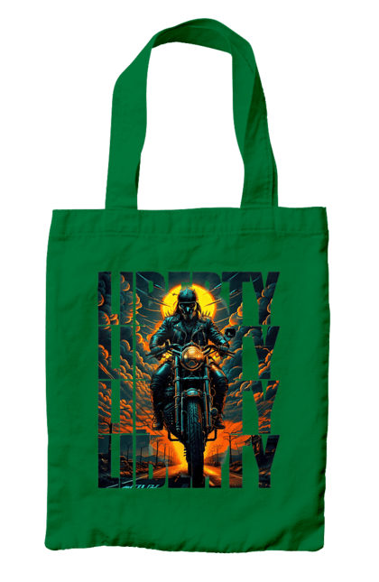 Сумка з принтом "Байкер". Байкер, мотоцикліст, подорожі, свобода, туризм. 2070702